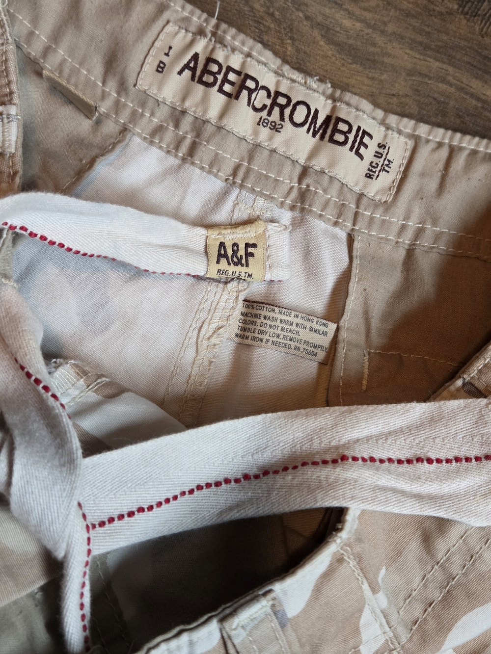 Vintage 90s Y2K Abercrombie & Fitch Desert Camo Paratrooper Pants 31 L
